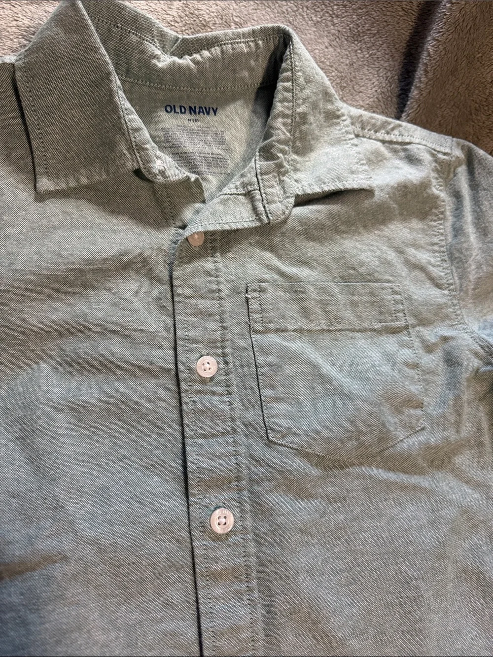 Kids Green button up